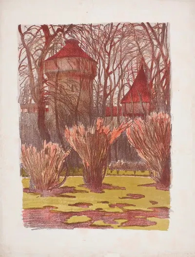 Брама Флорианска со стороны Плент by Станислав Чайковский, 1903-1913 — digital art print download