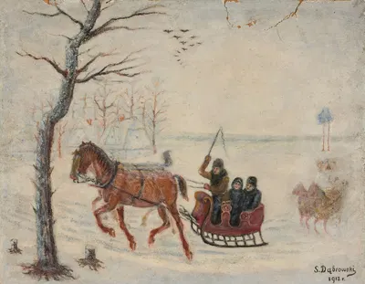Winter by Stanisław Dąbrowski, 1912 — digital art print download