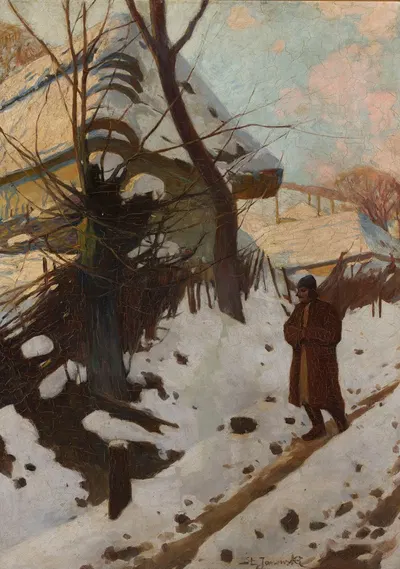 Деревня зимой by Станислав Яновский — digital art print download