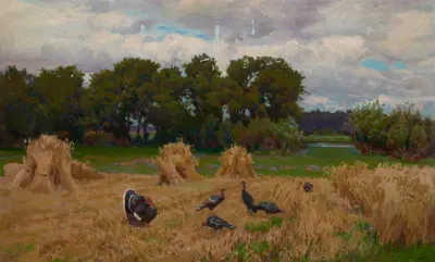 Уборка урожая by Теодор Зиомек, 1926 — digital art print download