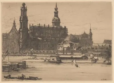 Хельбигс и католическая придворная церковь by Уолтер Цайзинг, 1905 — digital art print download