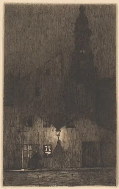 Фонарь на Гюнцплац by Уолтер Цайзинг, 1905 — digital art print download