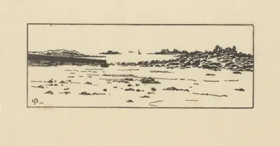 Côte de Roscoff, Marée basse by Amédée Joyau, 1904 — digital art print download