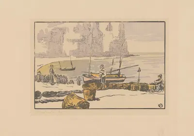 La Petite plage (Yport) by Amédée Joyau, 1902 — digital art print download