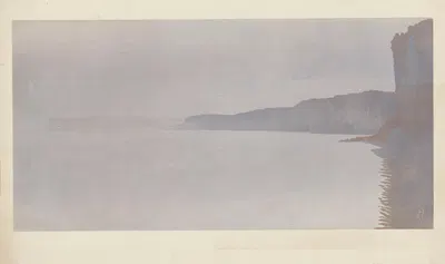 Les Falaises au clair de lune (Yport) by Amédée Joyau, 1901 — digital art print download