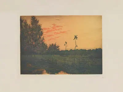 На мосту Четырех Бурн by Шарль-Луи Удар, 1902 — digital art print download