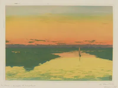 Мёз в Дордрехте by Шарль-Луи Удар, 1898 — digital art print download