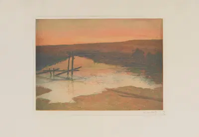 Пруд у мельницы в Семиде by Шарль-Луи Удар, 1902 — digital art print download