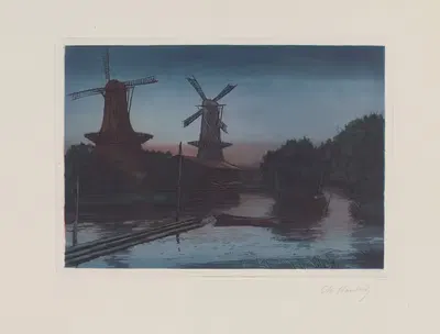 Мельницы в Дордрехте by Шарль-Луи Удар, 1898 — digital art print download