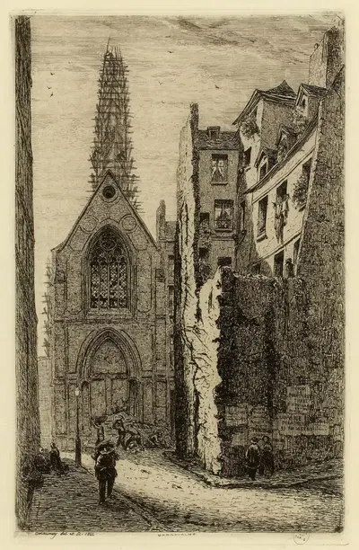Chapelle du collège de Beauvais by Alfred Alexandre Delauney, 1866 — digital art print download