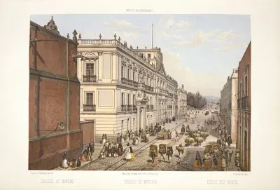 College of Miners. by C. Castro, 1869 — digital art print download