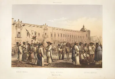 Mexican dresses by C. Castro, 1869 — digital art print download