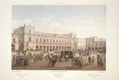 Municipal house, or Deputation. by C. Castro, 1869 — digital art print download