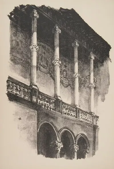 Фрагмент крыльца королевского замка на Вавеле by Ян Канты Гумовский, 1925-1926 — digital art print download