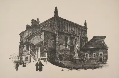 Старая синагога на Казимежу by Ян Канты Гумовский, 1925-1926 — digital art print download