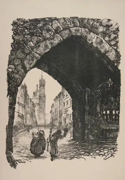 Улица Флорианская by Ян Канты Гумовский, 1925-1926 — digital art print download
