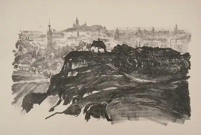 Общий вид Кракова с юга by Ян Канты Гумовский, 1925-1926 — digital art print download