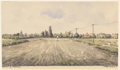 Gezicht op Huizen by Bob Brobbel, 1935 — digital art print download