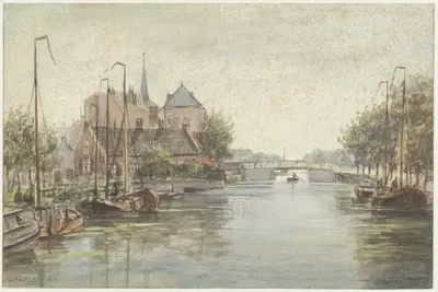 Лейдсхеварт у Раакса, вид на юг с мостом Принс Генрик by Генрик Хулк, 1902-1907 — digital art print download