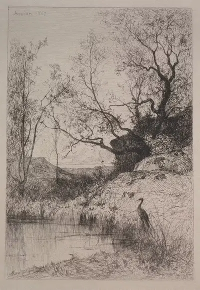 Пруд by Адольф Аппиан, 1867 — digital art print download