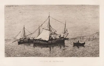Лодка рыбаков by Адольф Аппиан, 1874 — digital art print download