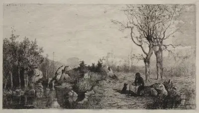 Берег ручья у Россильона by Адольф Аппиан, 1867 — digital art print download