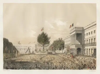 Декорация площади Де Пале by Жюль Хельбиг, 1856 — digital art print download