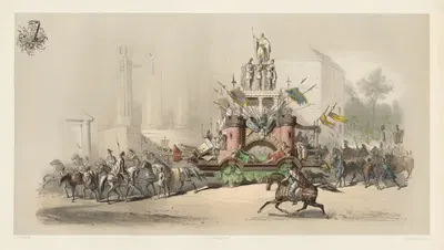 Повозка Лимбурга или франков-салийцев by Жюль Хельбиг, 1856 — digital art print download