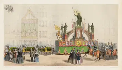 Повозка Гента или общины в XV веке by Жюль Хельбиг, 1856 — digital art print download