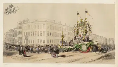 Телега сельского хозяйства, отправленная городом Нивель by Жюль Хельбиг, 1856 — digital art print download