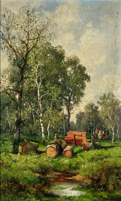 Лето в Шалоне by Адольф Кауфман — digital art print download