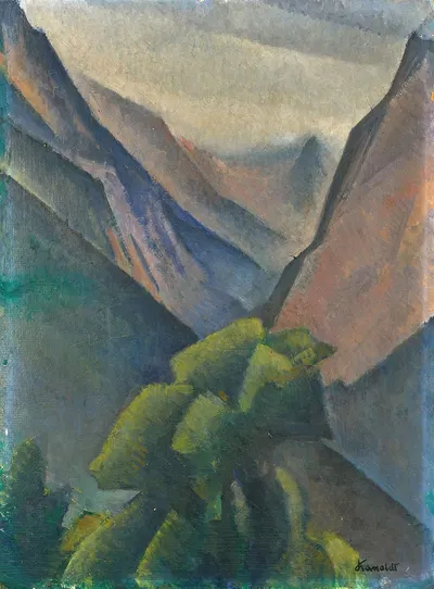 Gebirgsansicht by Alexander Kanoldt, 1930 — digital art print download