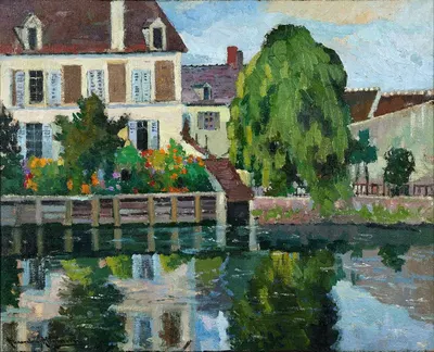 Crécy-la-Chapelle, maison fleurie le long du Grand-Morin by Alexandre Altmann — digital art print download