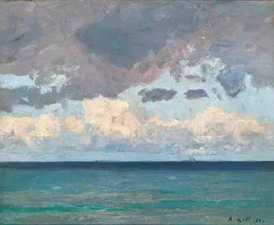 Облака над морем by Альфред Цофф, 1894 — digital art print download
