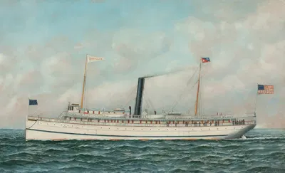 S.S. Danville by Antonio Jacobsen, 1906 — digital art print download