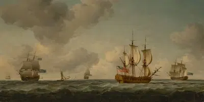Флот канала в море by Чарльз Брукинг — digital art print download