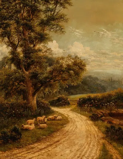 Переулок рядом с Доркингом, Суррей by Чарльз Генри Пассей, 1894 — digital art print download