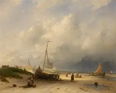 Вид на пляж by Шарль Лейкерт — digital art print download