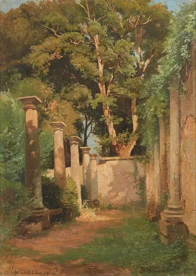 Колонны в парке виллы Ланте в Багнаиа by Эдмунд Фридрих Канольдт, 1898 — digital art print download