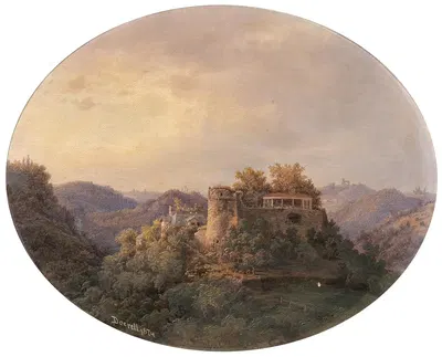 A View of Rosenburg in Graupen by Ernst Gustav Doerell, 1874 — digital art print download