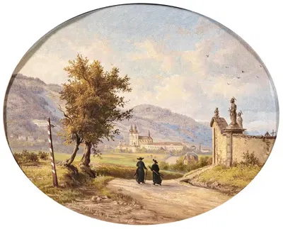 По пути в Мариашейн, Крупка (Граупен) в Чехии by Эрнст Густав Дёрелл, 1874 — digital art print download
