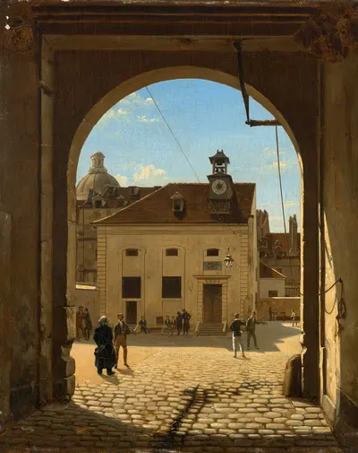 The 'Salle de dessin' of the Collège Sainte-Barbe, Paris by Etienne Bouhot, 1822 — digital art print download