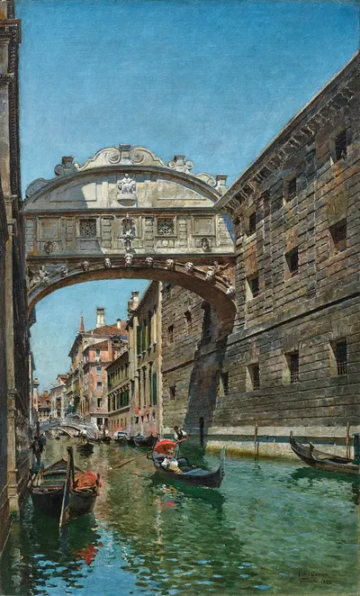 Il Ponte dei Sospiri by Federico del Campo, 1898 — digital art print download