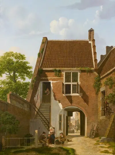 Binnenplaats by Jan Hendrik Verheijen, 1822 — digital art print download