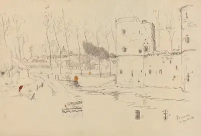Беерсель (шато – эскиз с аннотациями) by Жан-Франсуа Таелеманс, 1908 — digital art print download