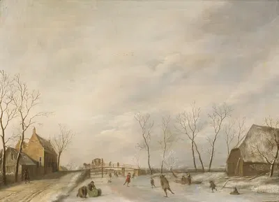 Winterlandschap by Johannes Janson — digital art print download