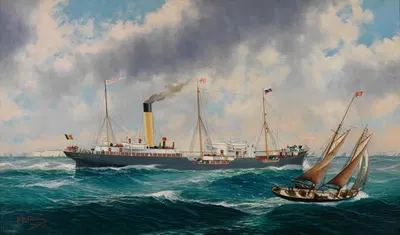 Пароход 'Дербент' by Джон-Генри Морхманн, 1911 — digital art print download