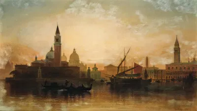 Венеция при лунном свете by Карл Хайльмайер, 1873 — digital art print download