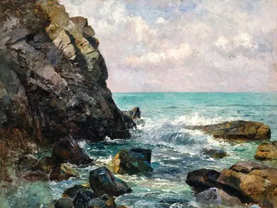 Breaking Waves in Istria by Marie Egner — digital art print download
