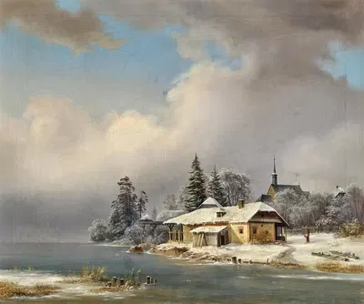 Озеро зимой by Маркус Перхарт — digital art print download